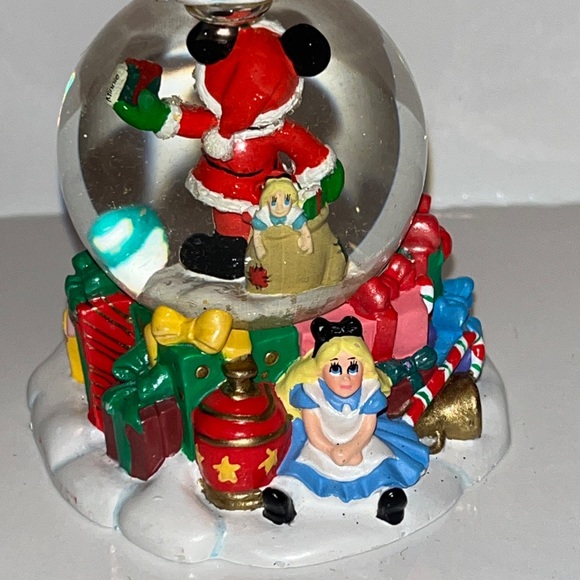 MICKEY Mouse Snow Globe Hanging Ornament Christmas Surrounded By Toys. Undated. - Picture 4 of 17